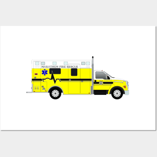 Marathon Florida Rescue Ambulance Posters and Art